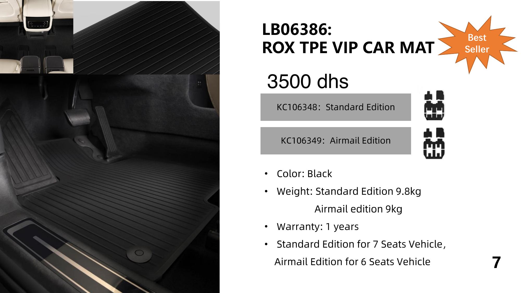 Tapis VIP TPE ROX — protection intérieure intégrale